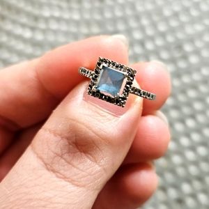 14k White Gold Aquamarine Engagement Ring